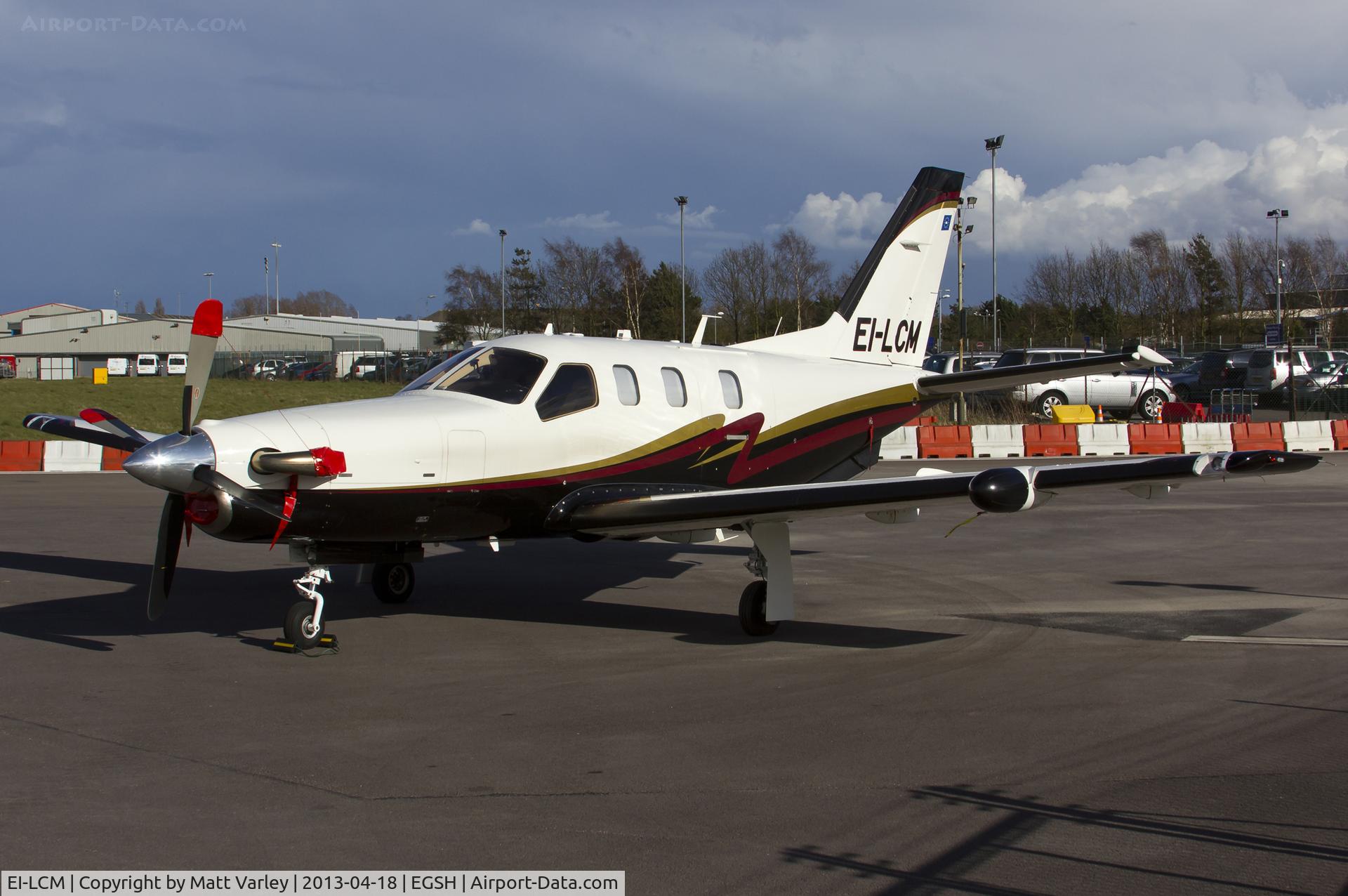 EI-LCM, 2008 Socata TBM-700 C/N 436, Sat on stand at SaxonAir.