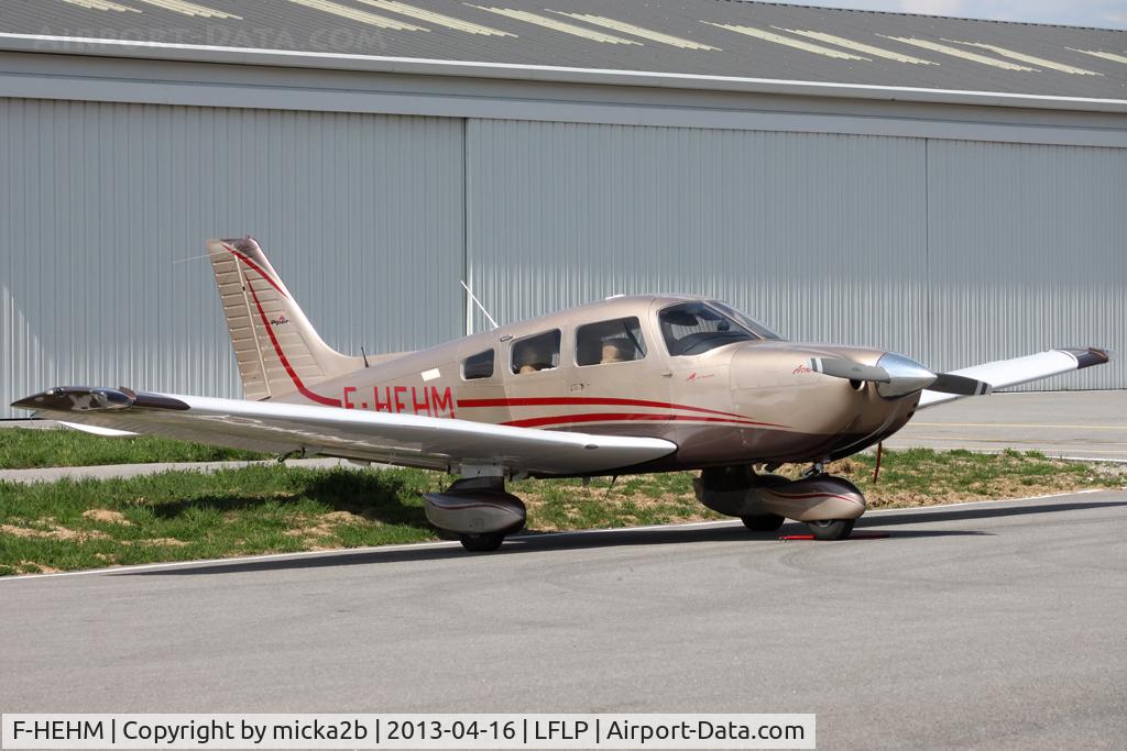 F-HEHM, 2010 Piper PA-28-181 Cherokee Archer III C/N 2843682, Parked. Crashed in July 2015 near Treilles