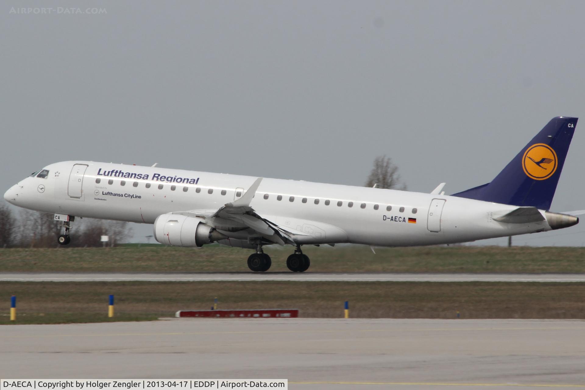 D-AECA, 2009 Embraer 190LR (ERJ-190-100LR) C/N 19000327, At the end of a loooong floating over rwy 26R...