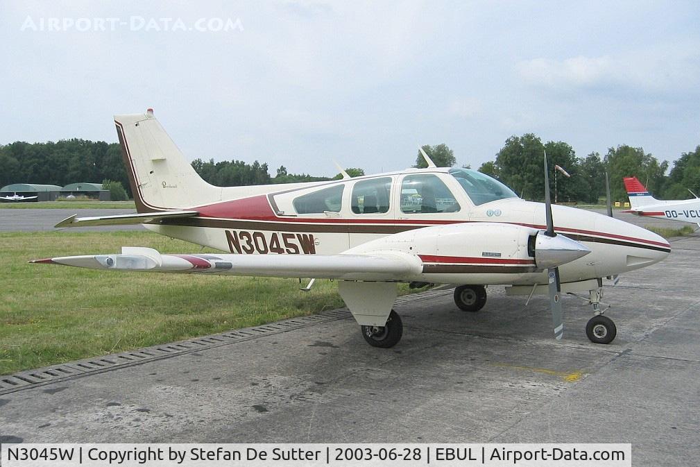 N3045W, 1973 Beech 95-B55 Baron C/N TC-1618, Parked at Vliegclub Ursel.