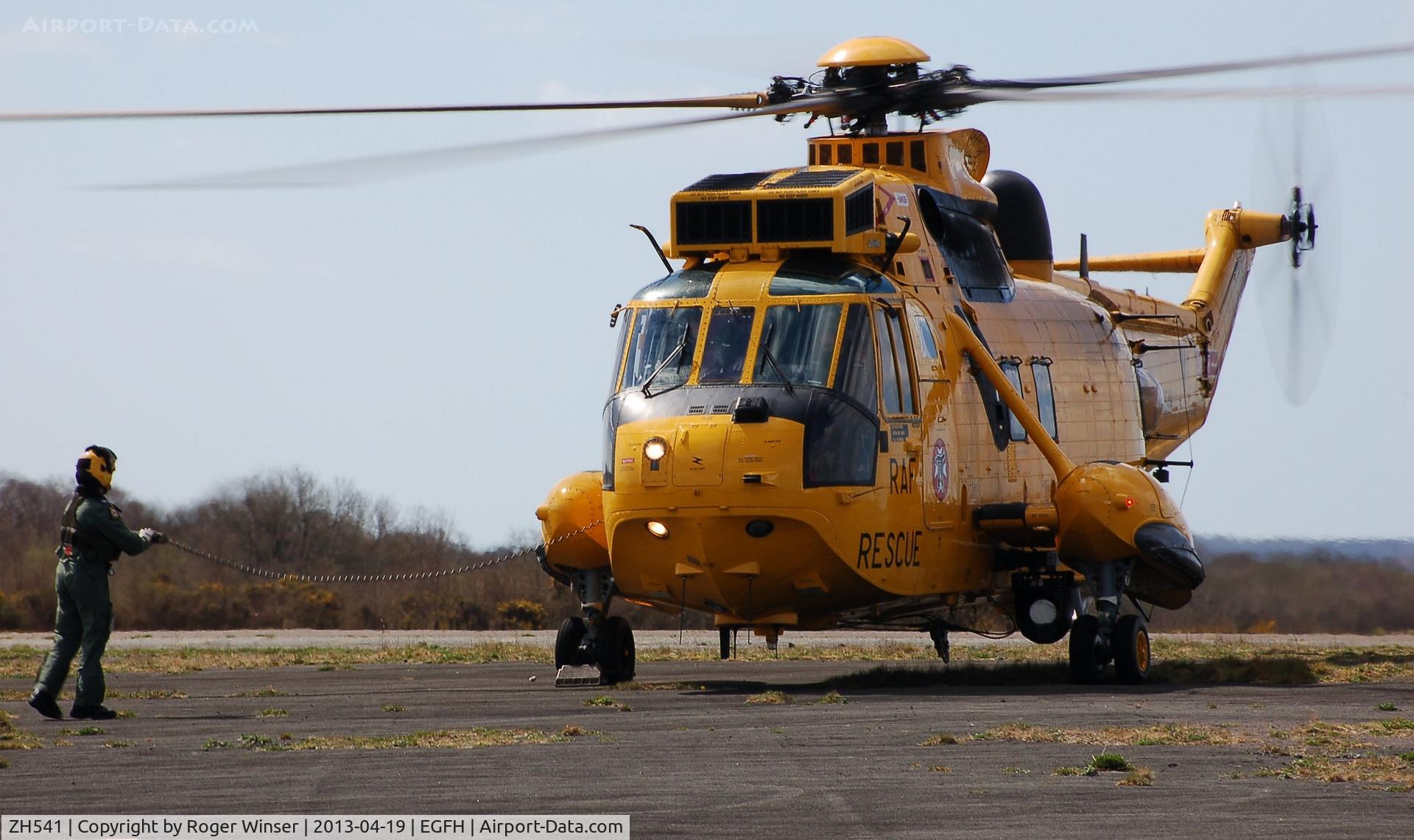 ZH541, Westland Sea King HAR.3A C/N WA1007, Visiting RAF SAR Sea King helicopter coded V from  22 Squadron on a training excercise.