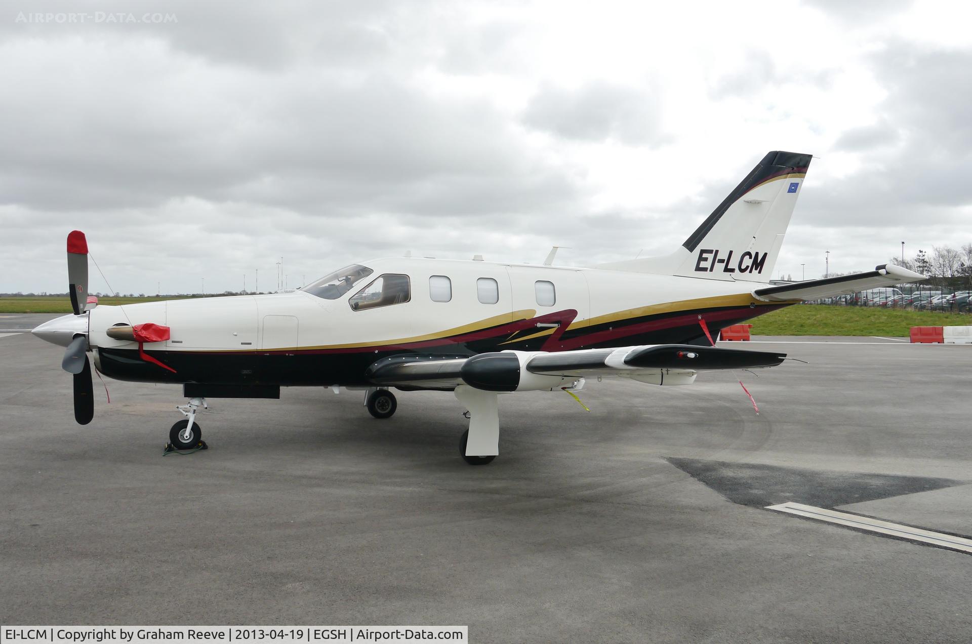 EI-LCM, 2008 Socata TBM-700 C/N 436, Parked at Norwich.