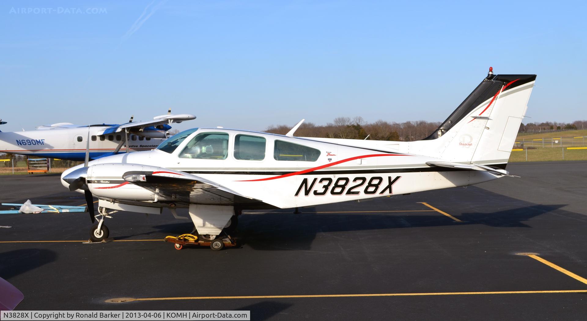 N3828X, 1981 Beech 95-B55 (T42A) Baron C/N TC-2374, Orange