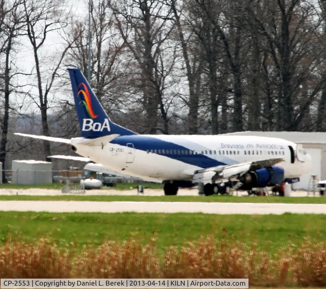 CP-2553, 1990 Boeing 737-382 C/N 24450, It was surprising to find this Bolivian airframe in the middle of Ohio!  Looks like she's about to be converted to a freighter.