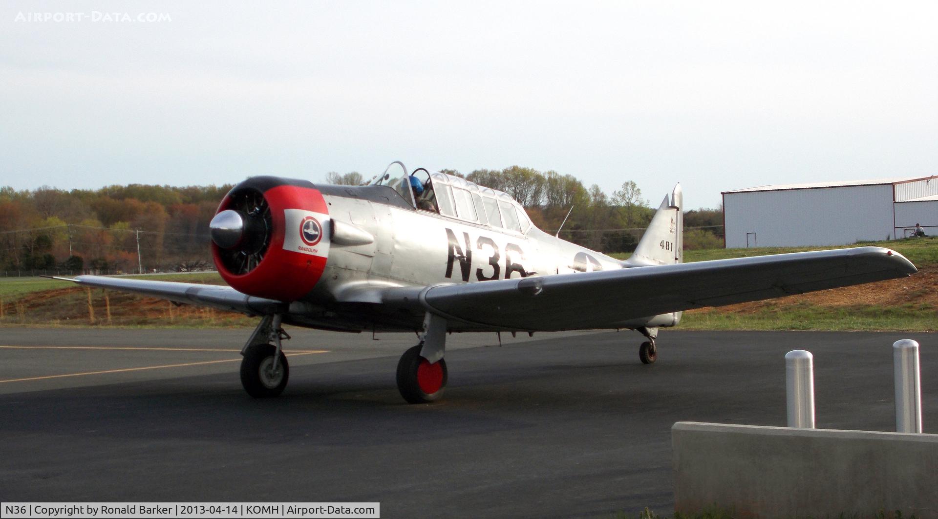 N36, 1944 North American AT-6F Texan C/N 121-42765, Orange