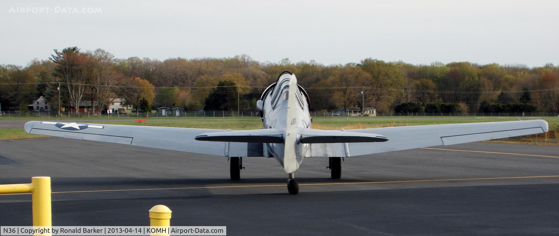 N36, 1944 North American AT-6F Texan C/N 121-42765, Taxi Orange
