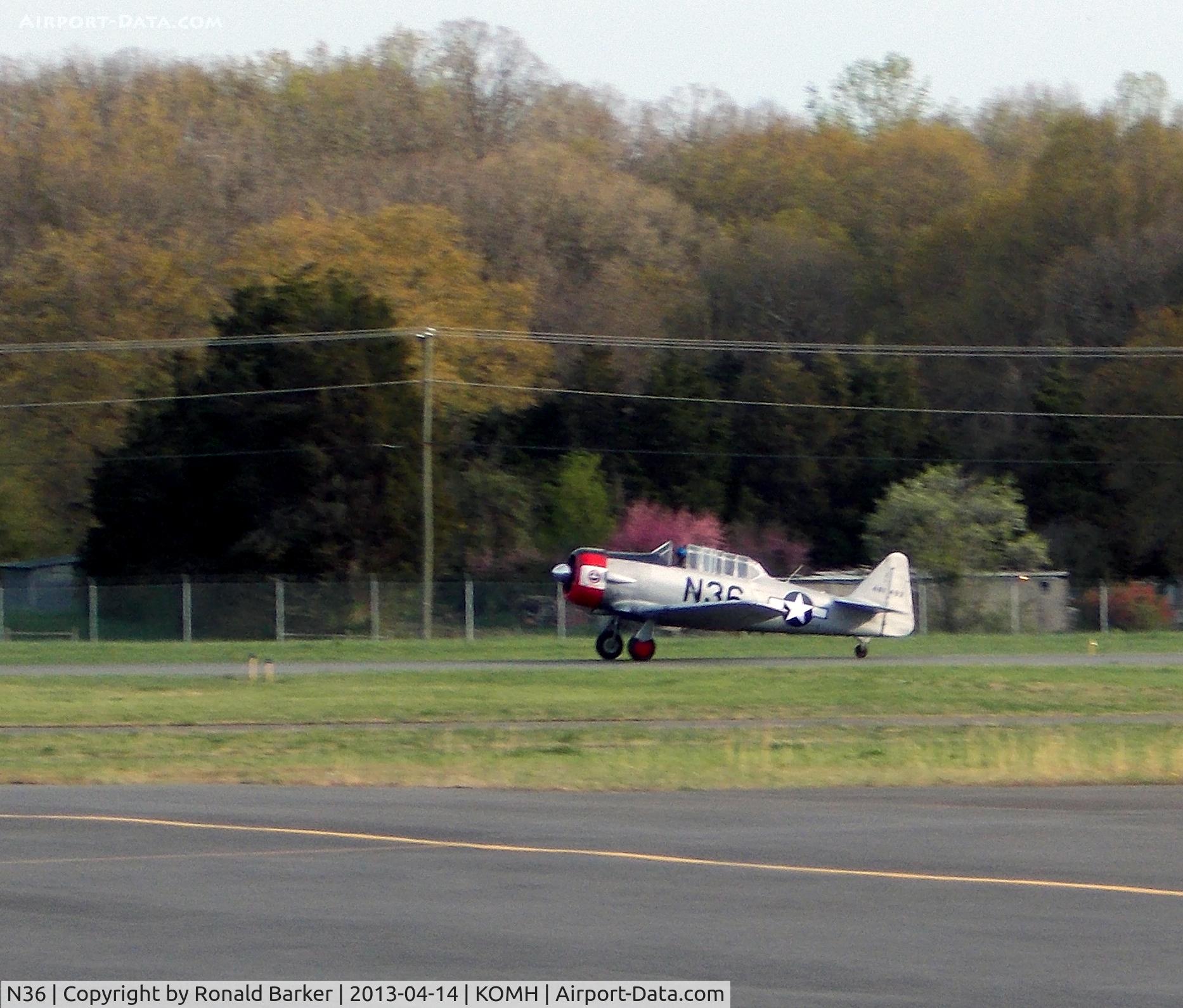N36, 1944 North American AT-6F Texan C/N 121-42765, Takeoff Orange