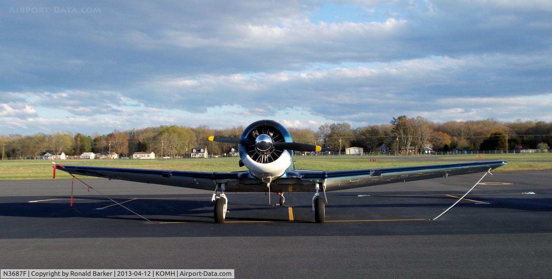 N3687F, 1958 North American SNJ-5 Texan Texan C/N 88-15902, Orange