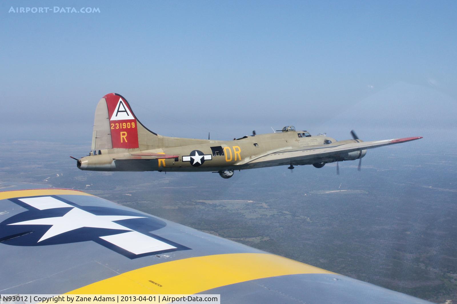 N93012, 1944 Boeing B-17G-30-BO Flying Fortress C/N 32264, Collings Foundation P-51C flight from Austin to Fort Worth - Thanks Jim!