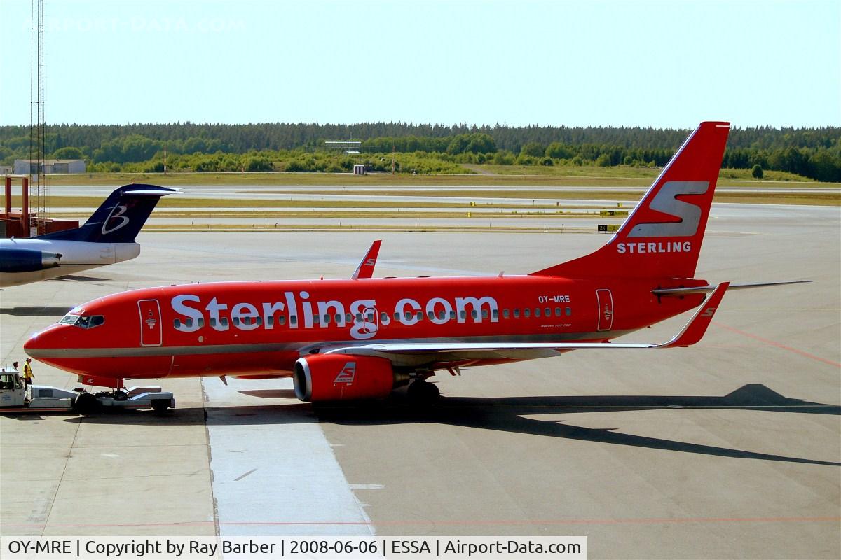 OY-MRE, 1999 Boeing 737-7L9 C/N 28008, Boeing 737-7L9 [28008] (Sterling Airways)  Arlanda~SE 06/06/2008