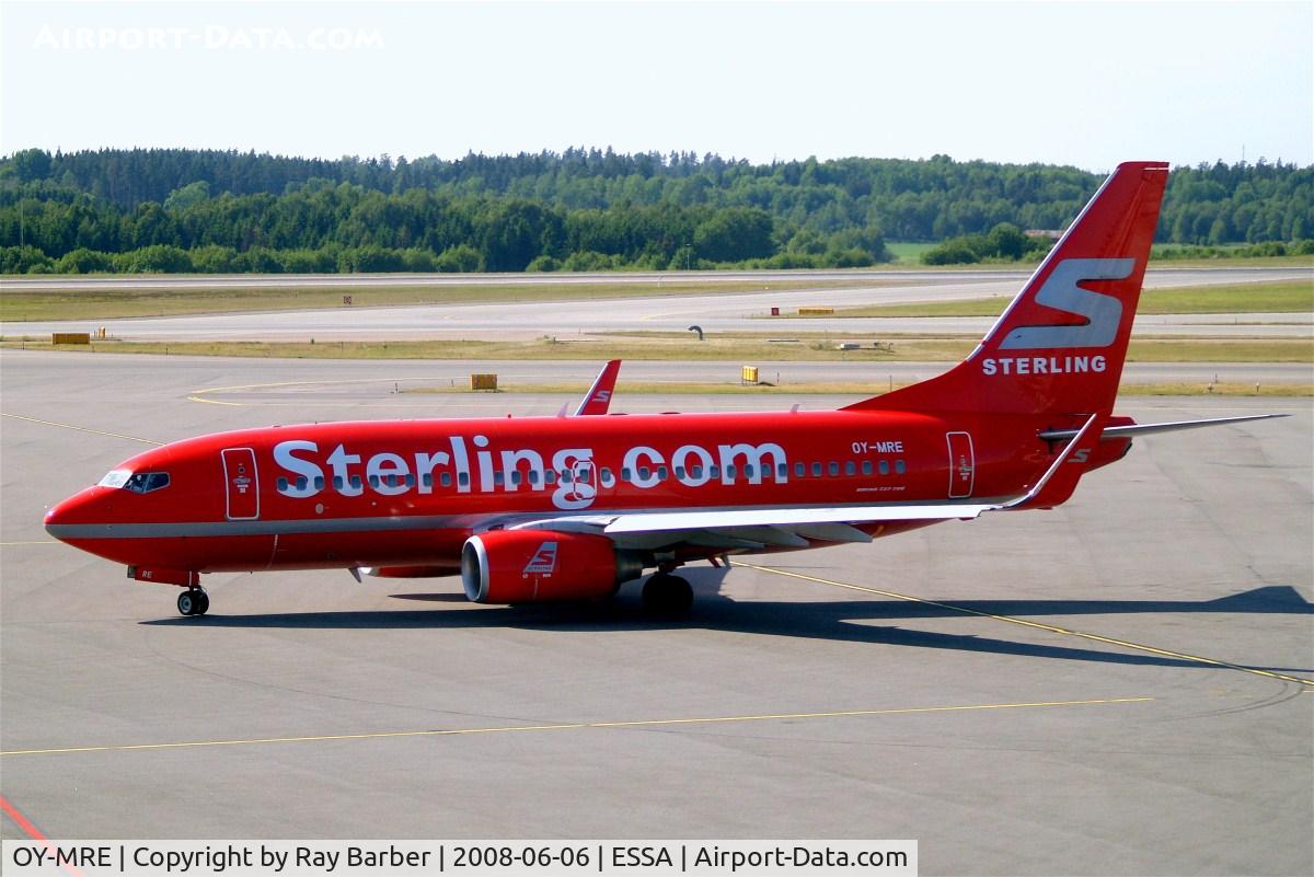 OY-MRE, 1999 Boeing 737-7L9 C/N 28008, Boeing 737-7L9 [28008] (Sterling Airways)  Arlanda~SE 06/06/2008