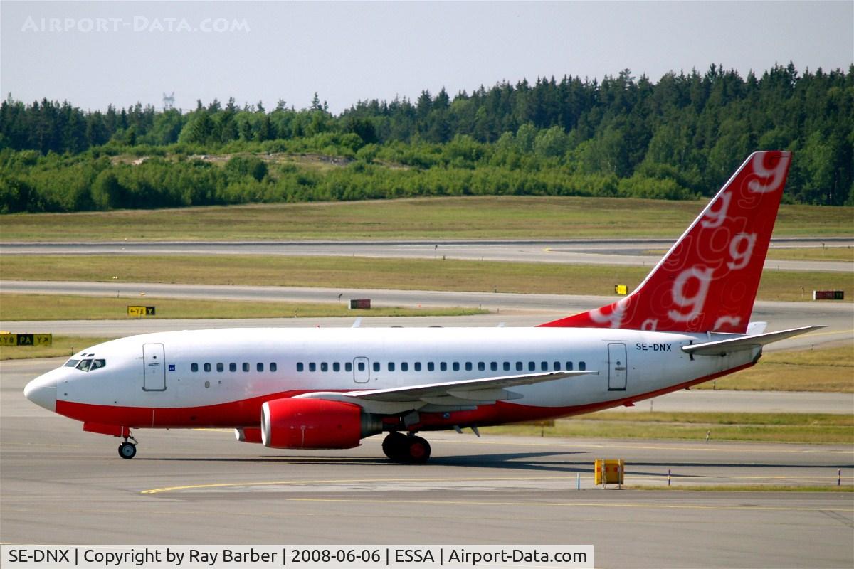 SE-DNX, 1999 Boeing 737-683 C/N 28304, Boeing 737-683 [28304] (SAS Scandinavian Airlines) Arlanda~SE 06/06/2008. Still in former Flyglobespan scheme having just returned from lease.