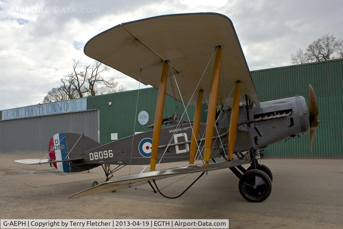G-AEPH, 1918 Bristol F.2B Fighter C/N 7575, G-AEPH (D8096), 1918 Bristol F2B Fighter, c/n: 7575
 at Old Warden
