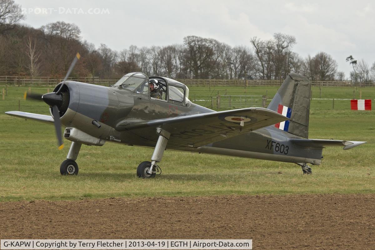G-KAPW, 1955 Percival P-56 Provost T.1 C/N PAC/56/311, G-KAPW (XF603), 1955 Percival P-56 Provost T.1, c/n: PAC/56/311 at Old Warden
