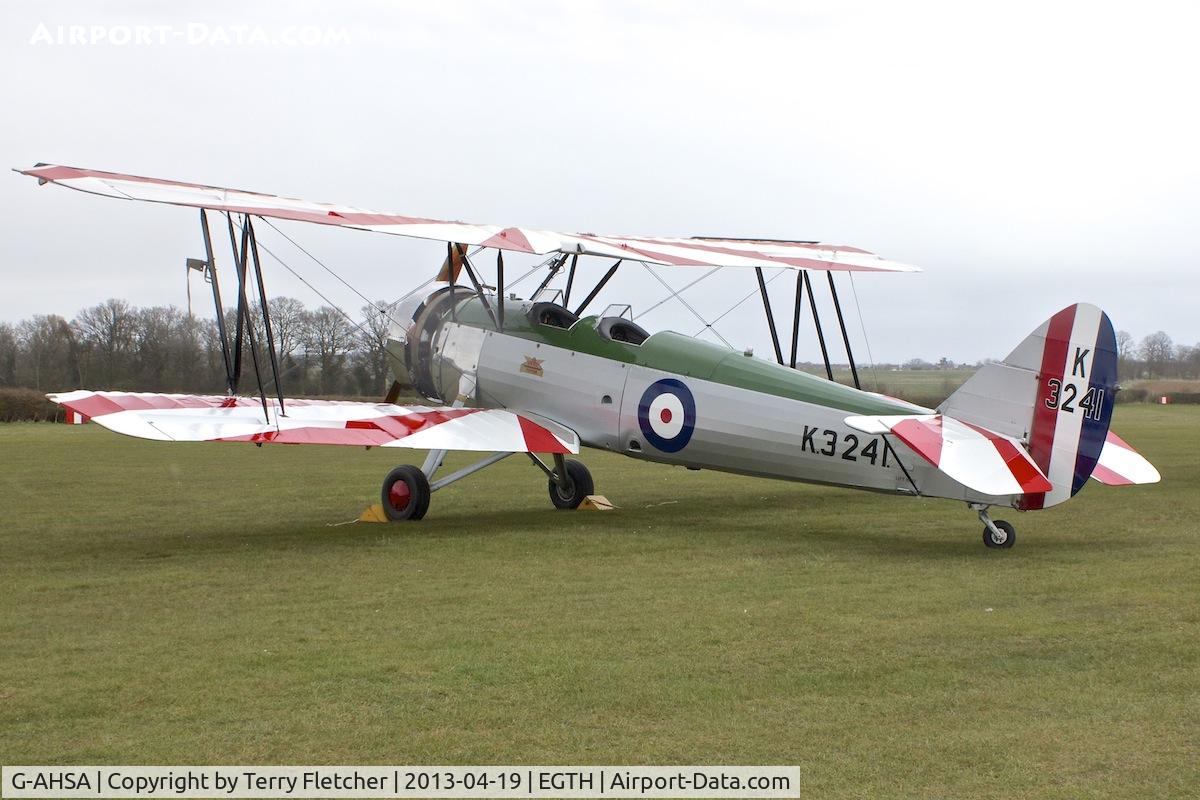 G-AHSA, 1933 Avro 621 Tutor C/N K3215, 1933 Avro 621 TUTOR, c/n: K3215 wears marks K3241 at Old Warden