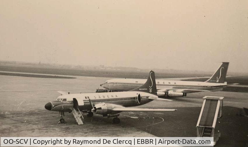 OO-SCV, 1956 Convair CV-580 C/N 382, Together with Boeing 707 OO-SJC