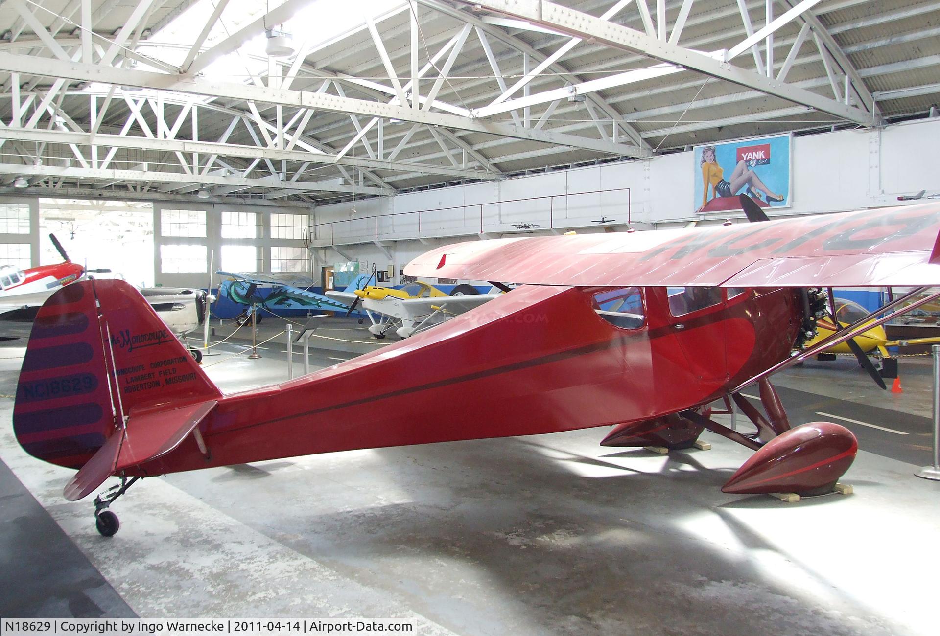 N18629, 1931 Monocoupe 110 C/N 6W00, Monocoupe 110 at the Oakland Aviation Museum, Oakland CA