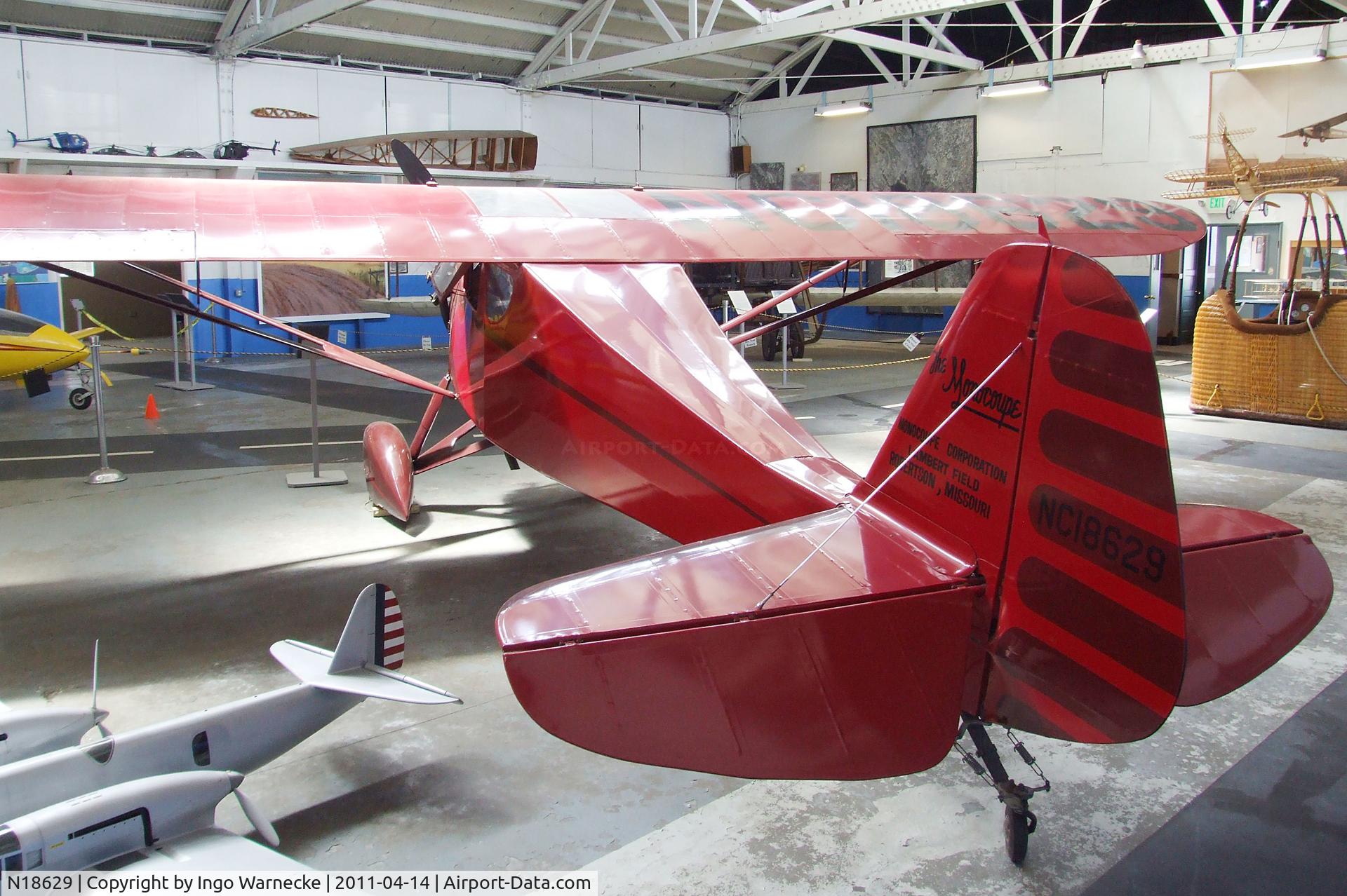 N18629, 1931 Monocoupe 110 C/N 6W00, Monocoupe 110 at the Oakland Aviation Museum, Oakland CA
