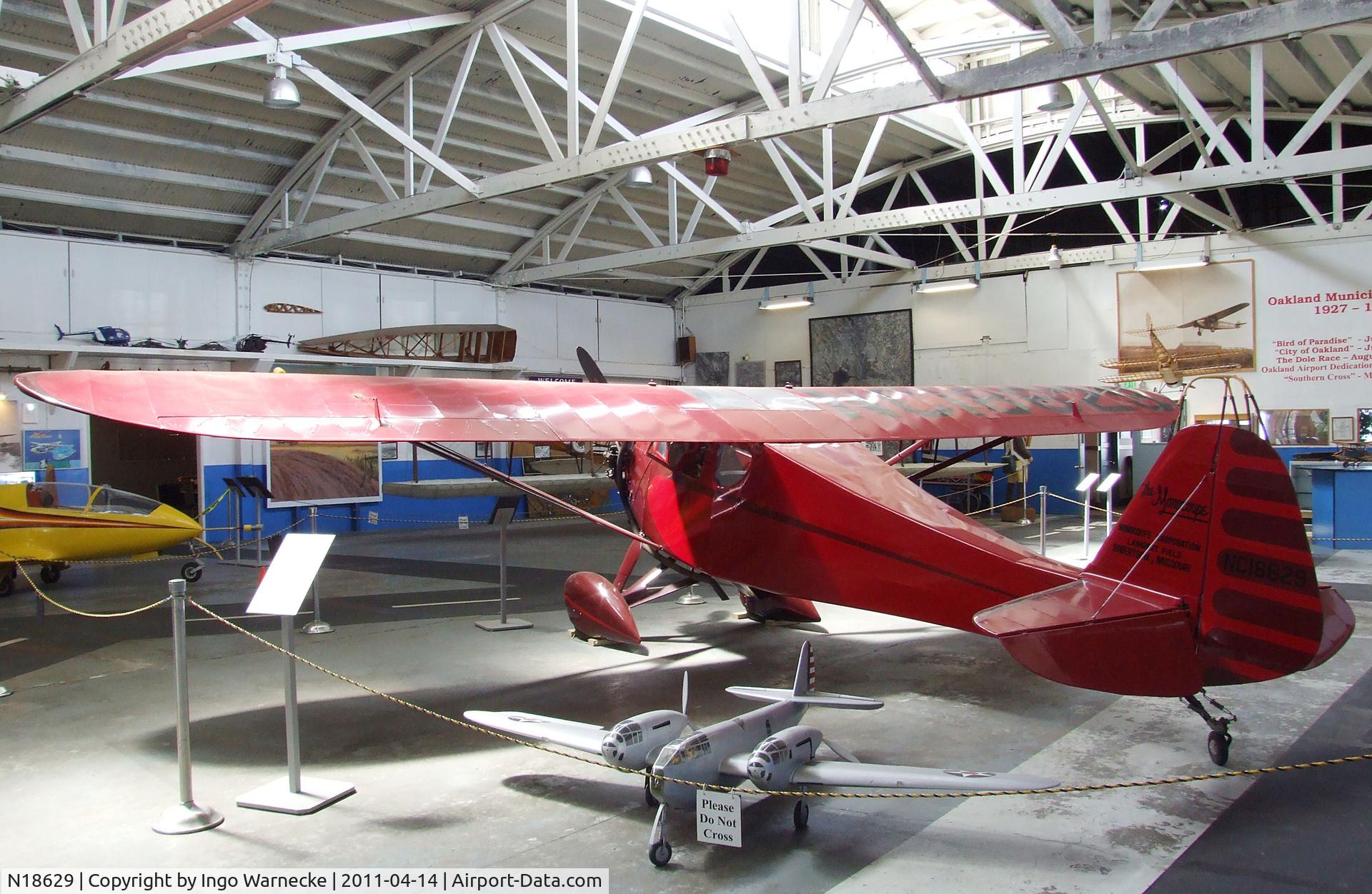 N18629, 1931 Monocoupe 110 C/N 6W00, Monocoupe 110 at the Oakland Aviation Museum, Oakland CA