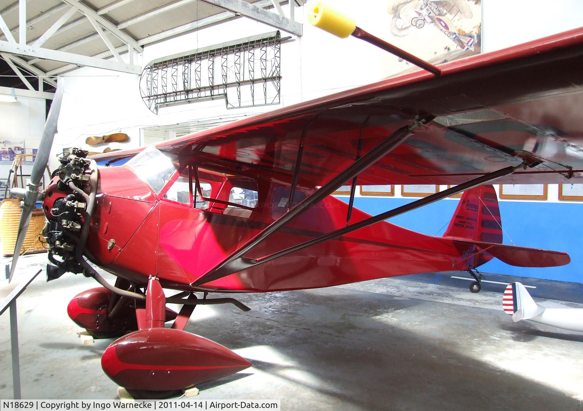 N18629, 1931 Monocoupe 110 C/N 6W00, Monocoupe 110 at the Oakland Aviation Museum, Oakland CA