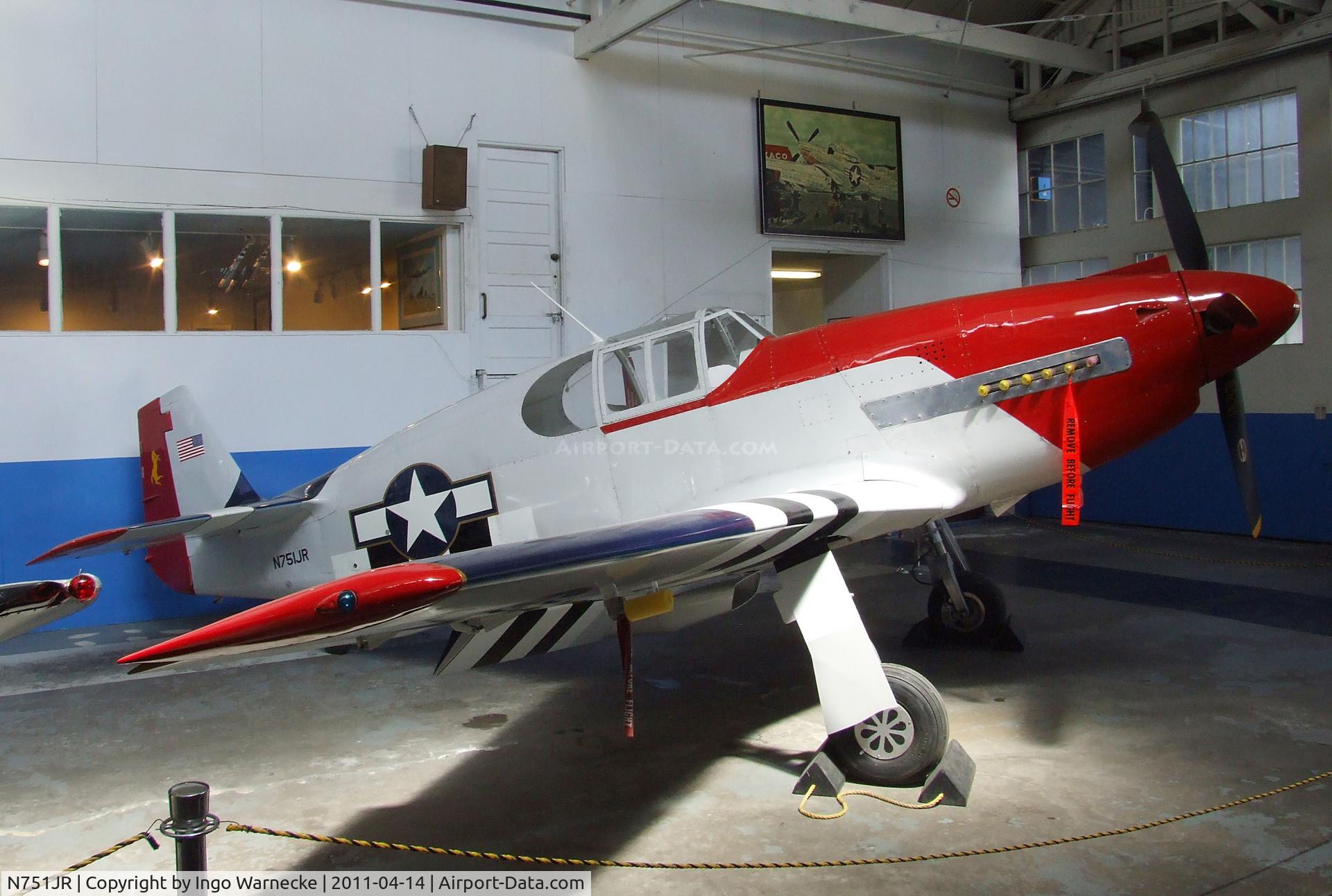 N751JR, 1996 Jurca MJ-77 Gnatsum  (3/4 Scale NA P-51D Mustang) C/N 34P51B-01J.R.M., Jurca (J R Mince) MJ.77 Gnatsum (3/4-scale replica P-51B Mustang) at the Oakland Aviation Museum, Oakland CA