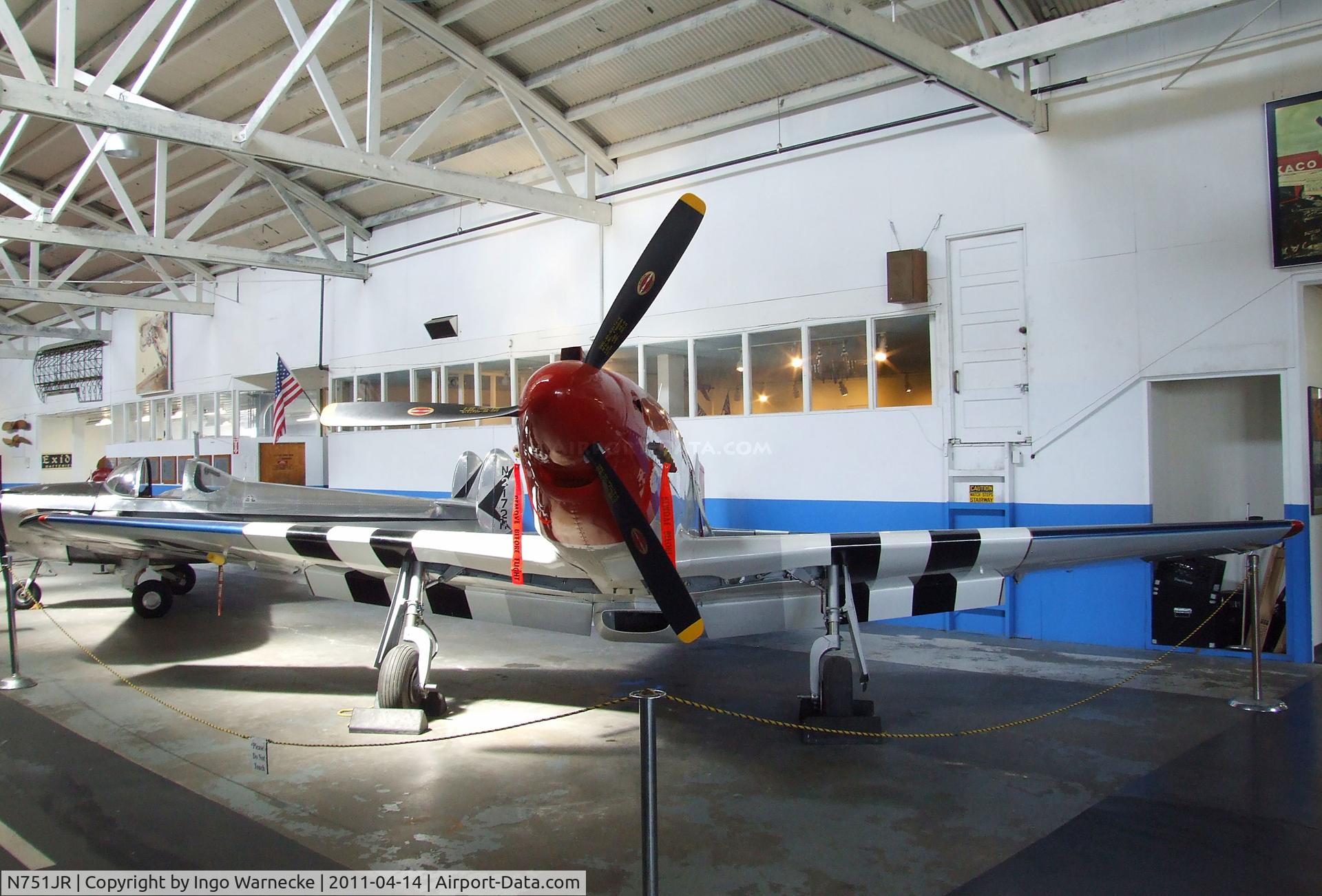 N751JR, 1996 Jurca MJ-77 Gnatsum  (3/4 Scale NA P-51D Mustang) C/N 34P51B-01J.R.M., Jurca (J R Mince) MJ.77 Gnatsum (3/4-scale replica P-51B Mustang) at the Oakland Aviation Museum, Oakland CA