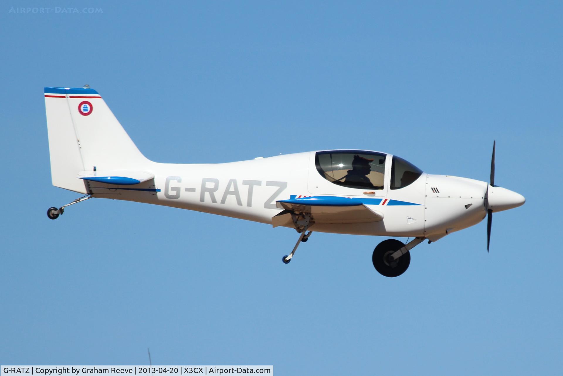 G-RATZ, 1997 Europa Monowheel C/N PFA 247-12582, About to land at Northrepps.