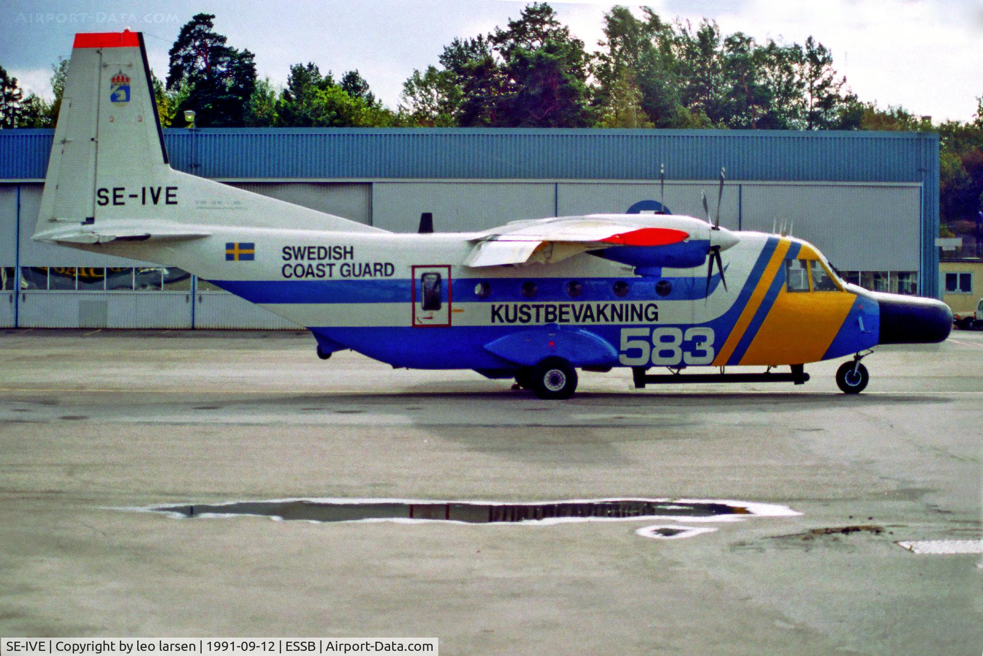 SE-IVE, 1986 CASA C-212-200 Aviocar C/N 343, Bromma Strckholm 12.9.91