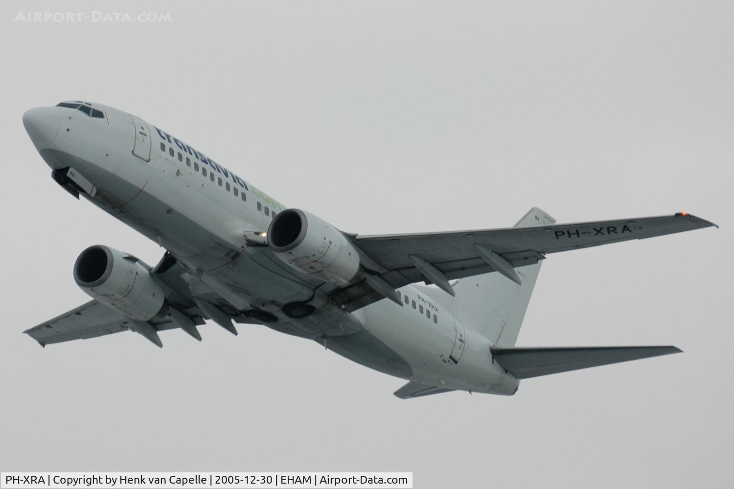 PH-XRA, 2001 Boeing 737-7K2 C/N 30784, Transavia Airlines Boeing 737-700 taking off from Amsterdam Schiphol airport, the Netherlands.