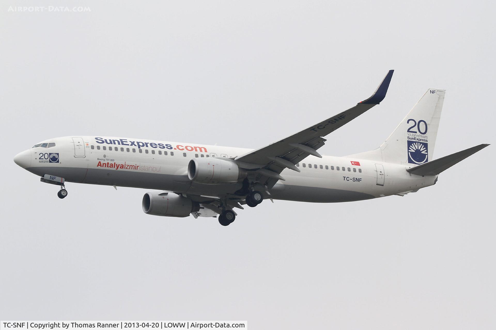 TC-SNF, 2008 Boeing 737-8HC C/N 36529, Sun Express Boeing 737