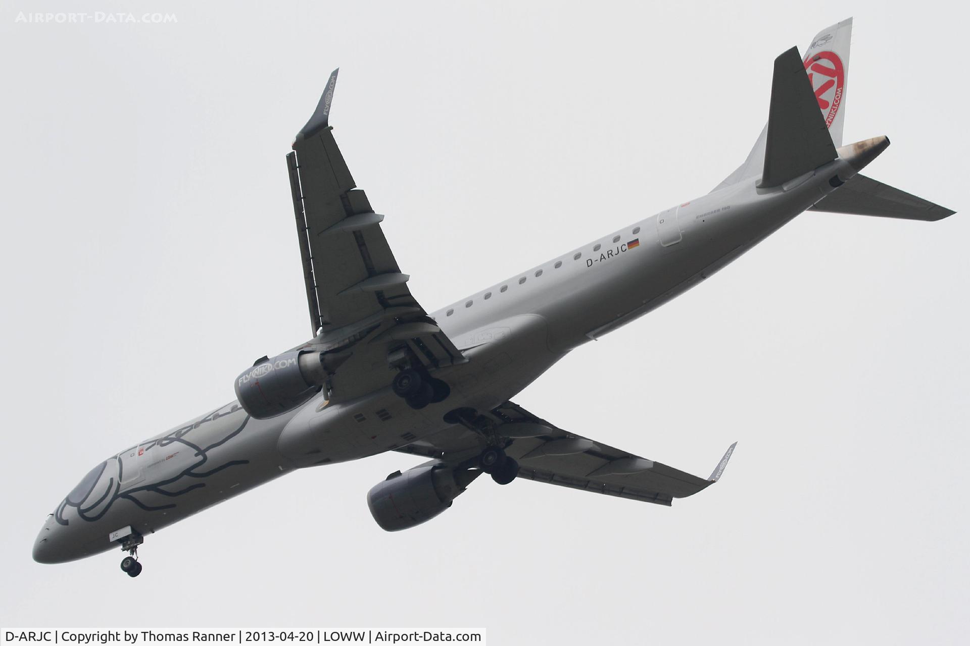 D-ARJC, 2010 Embraer 190LR (ERJ-190-100LR) C/N 19000349, Air Berlin/LGW Embraer 190