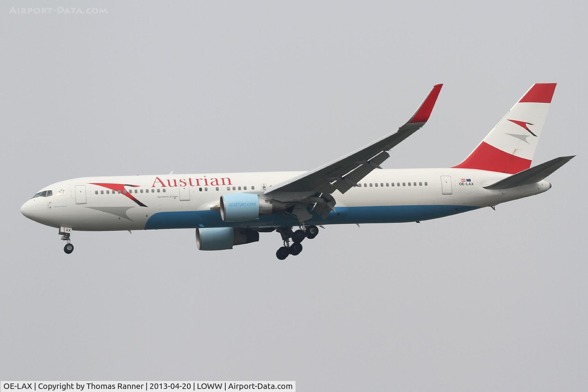 OE-LAX, 1992 Boeing 767-3Z9/ER C/N 27095, Austrian Boeing 767