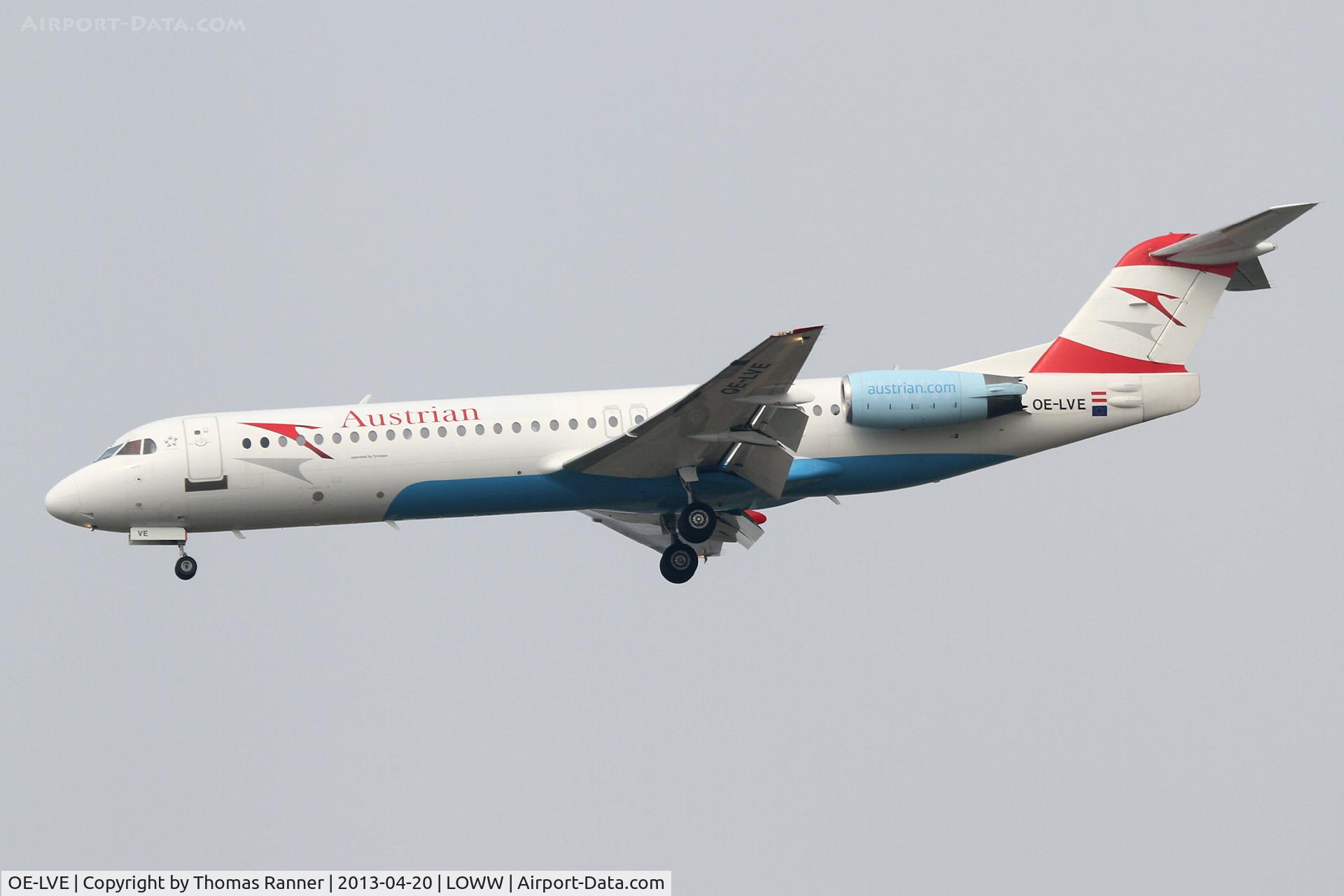 OE-LVE, 1994 Fokker 100 (F-28-0100) C/N 11499, Austrian Fokker 100