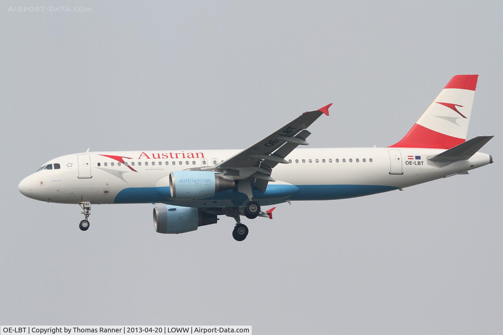 OE-LBT, 2000 Airbus A320-214 C/N 1387, Austrian Airbus A320