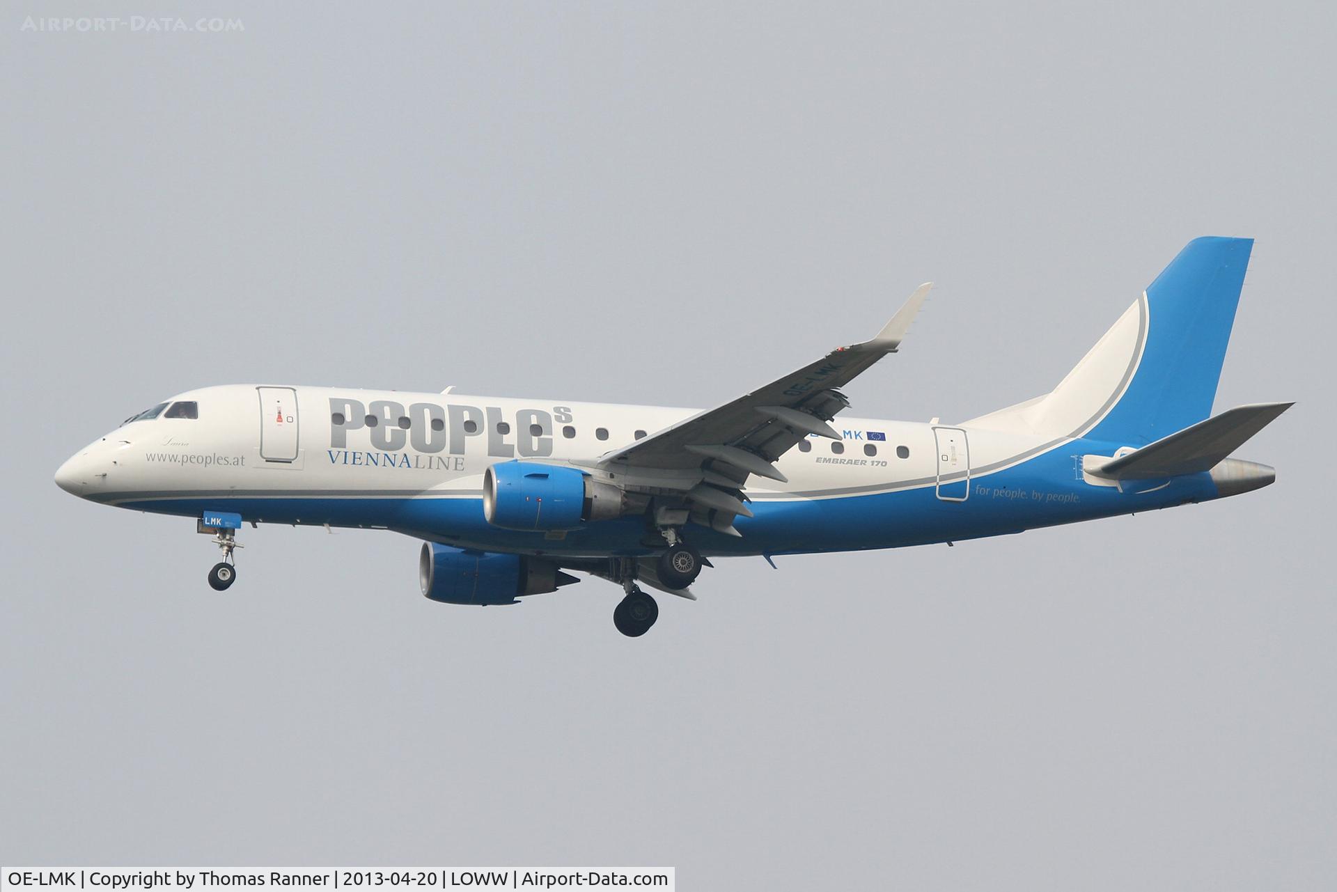 OE-LMK, 2006 Embraer 170LR (ERJ-170-100LR) C/N 17000150, Peoples Viennaline Embraer 170