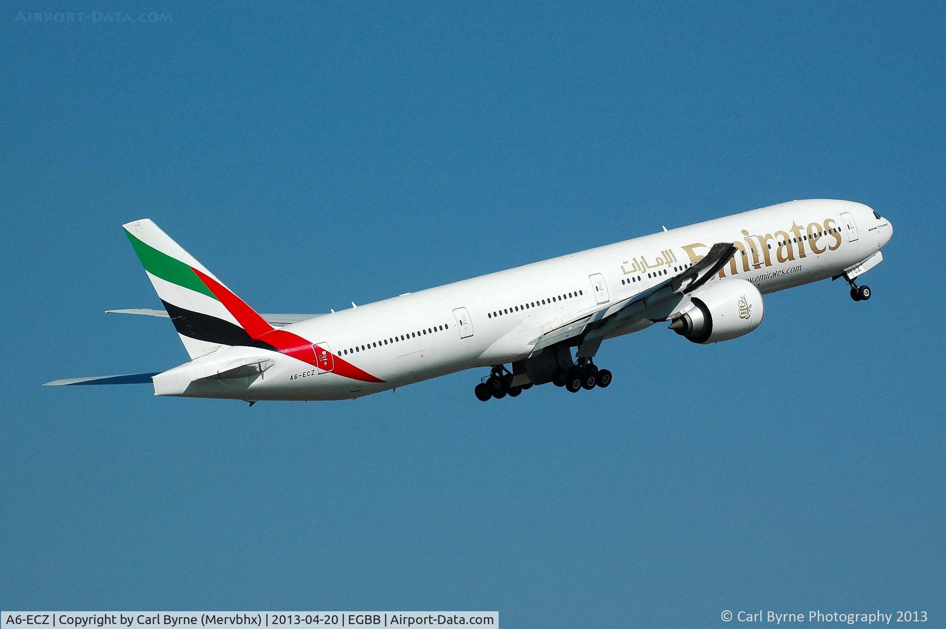 A6-ECZ, 2010 Boeing 777-31H/ER C/N 38983, Taken from the Elmdon Multi-Storey car park.