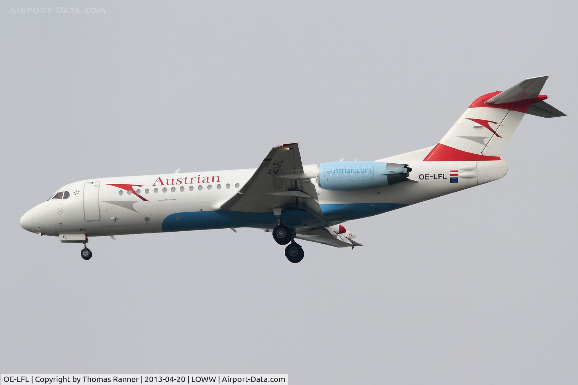 OE-LFL, 1995 Fokker 70 (F-28-0070) C/N 11573, Austrian Fokker 70