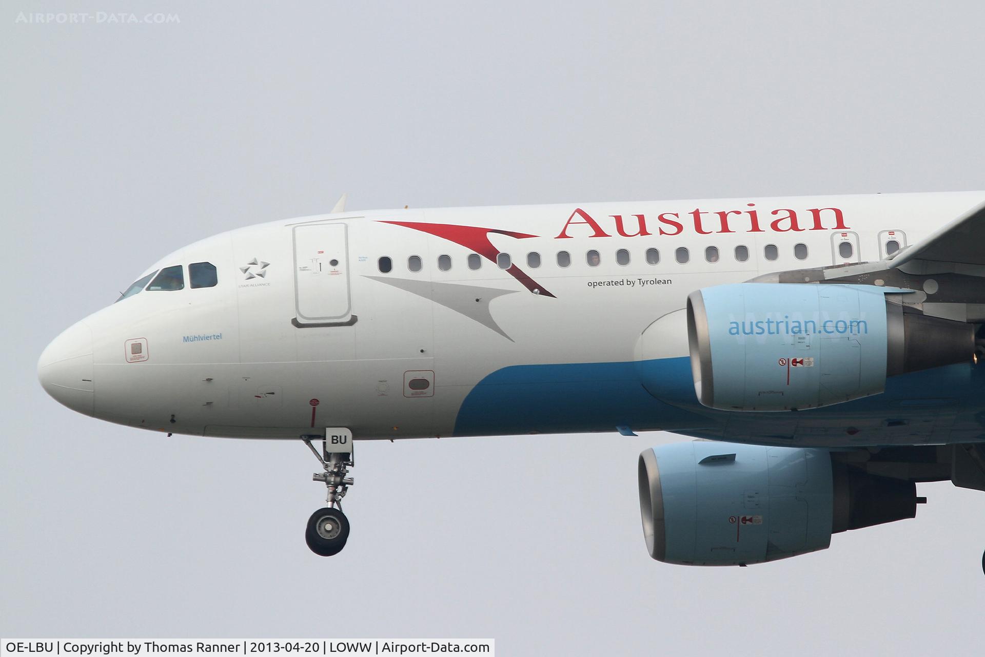 OE-LBU, 2001 Airbus A320-214 C/N 1478, Austrian Airbus A320