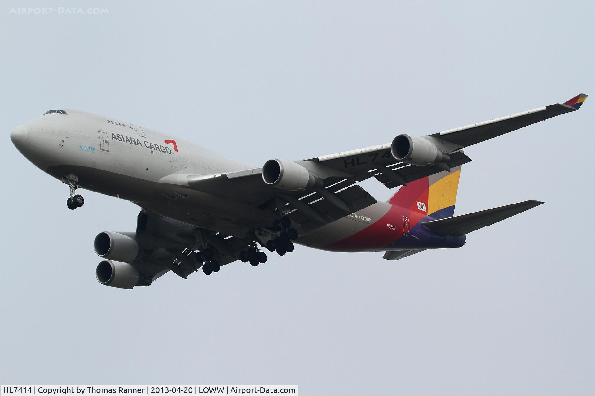 HL7414, 1991 Boeing 747-48EM(BDSF) C/N 25452, Asiana Boeing 747
