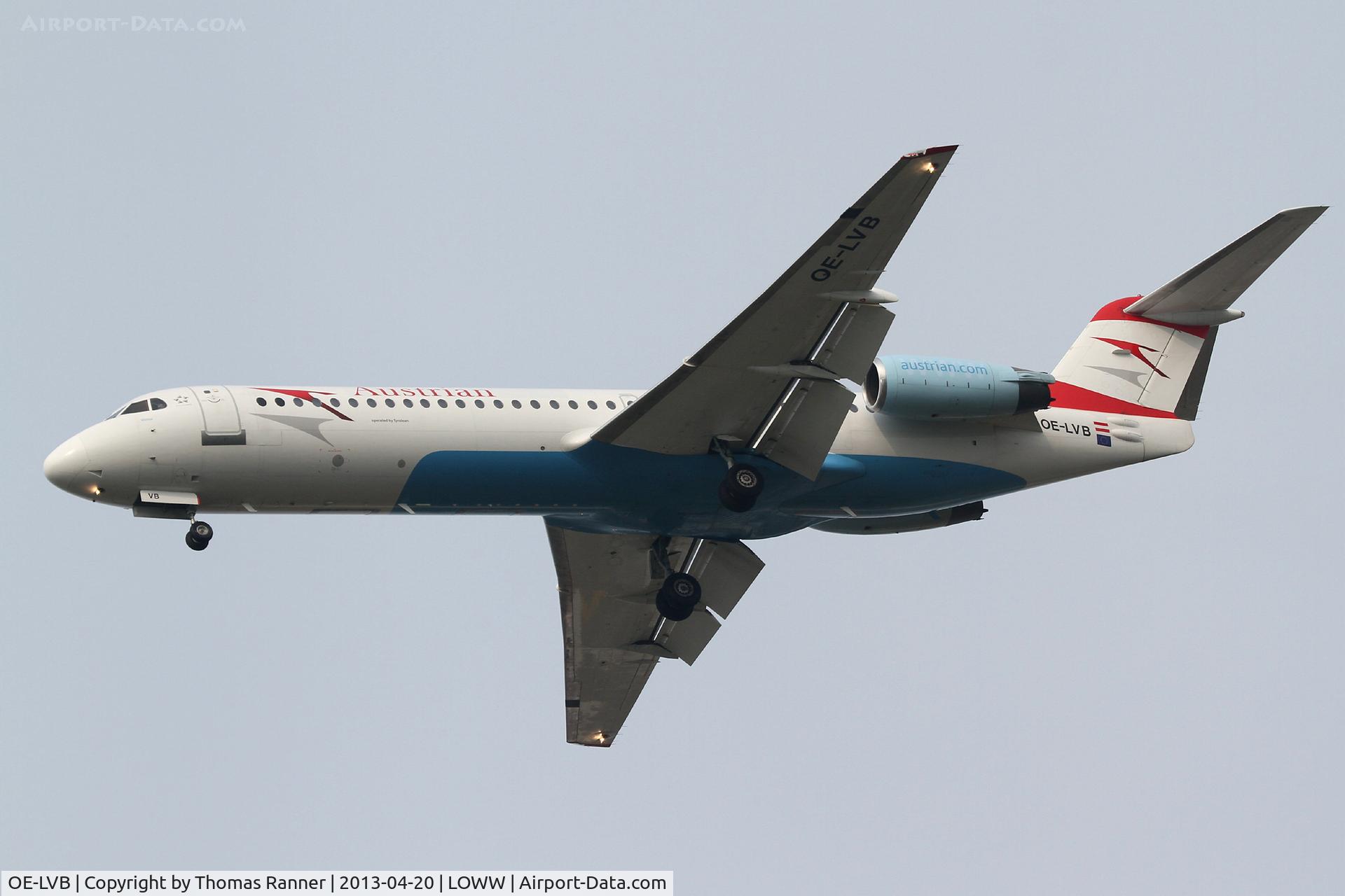 OE-LVB, 1994 Fokker 100 (F-28-0100) C/N 11502, Austrian Fokker 100