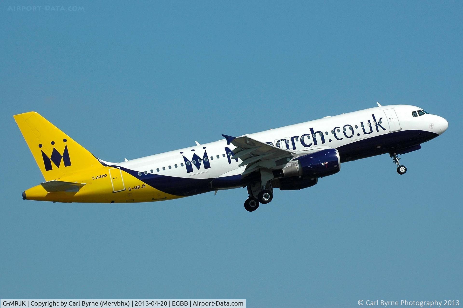 G-MRJK, 1999 Airbus A320-214 C/N 1081, Taken from the Elmdon Multi-Storey car park.