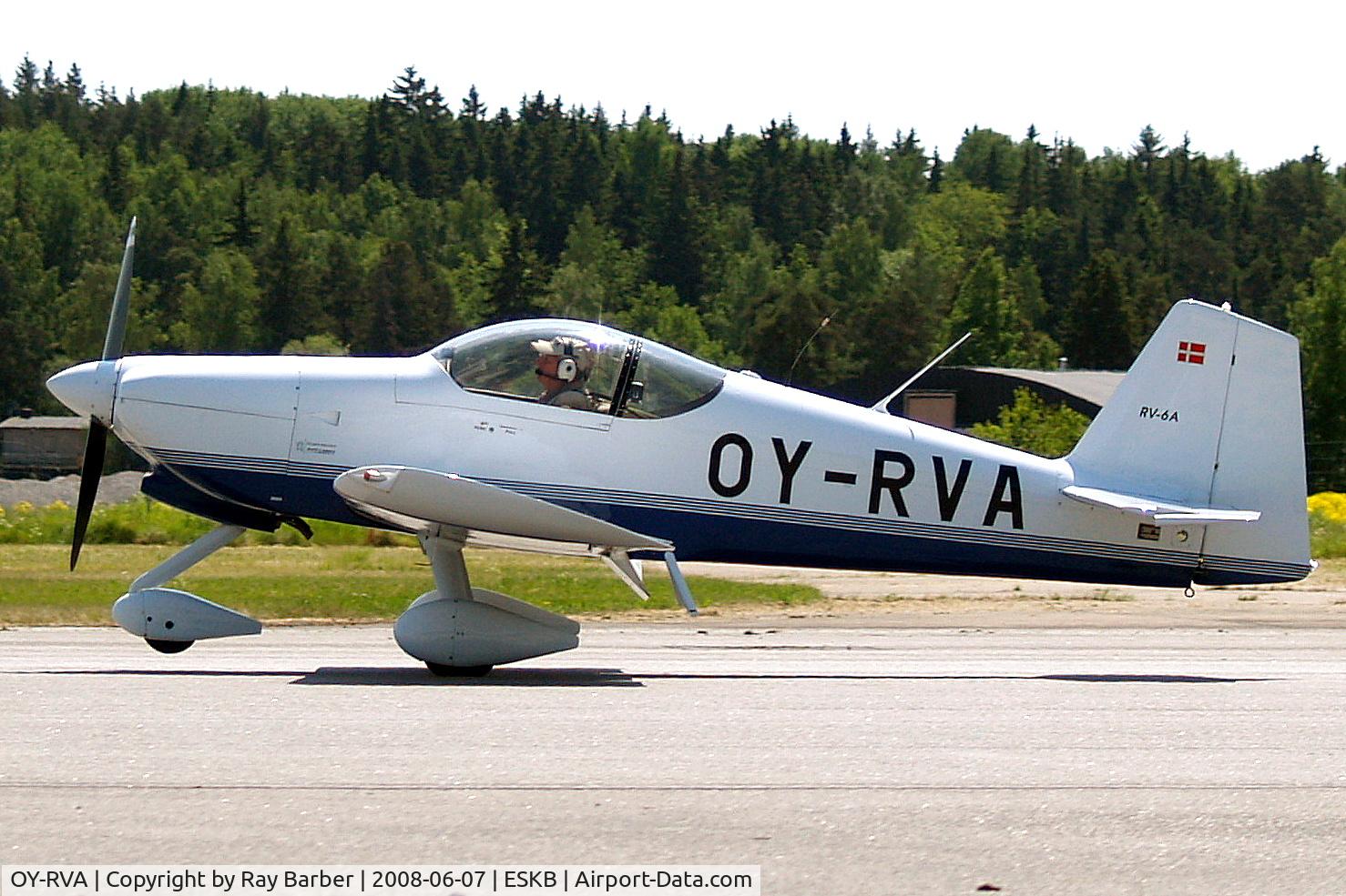 OY-RVA, 2000 Vans RV-6A C/N 25032, Van's RV-6A [25032] Stockholm-Barkarby~SE 07/06/2008. Just touching down.