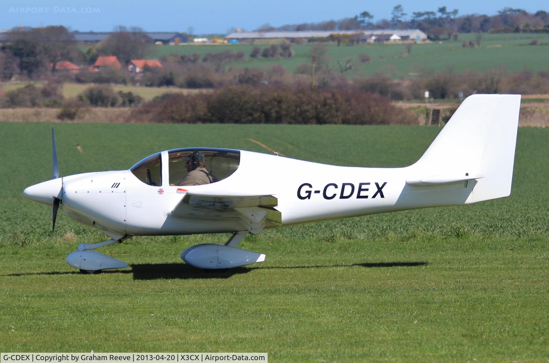 G-CDEX, 2004 Europa Tri Gear C/N PFA 247-12507, About to depart.