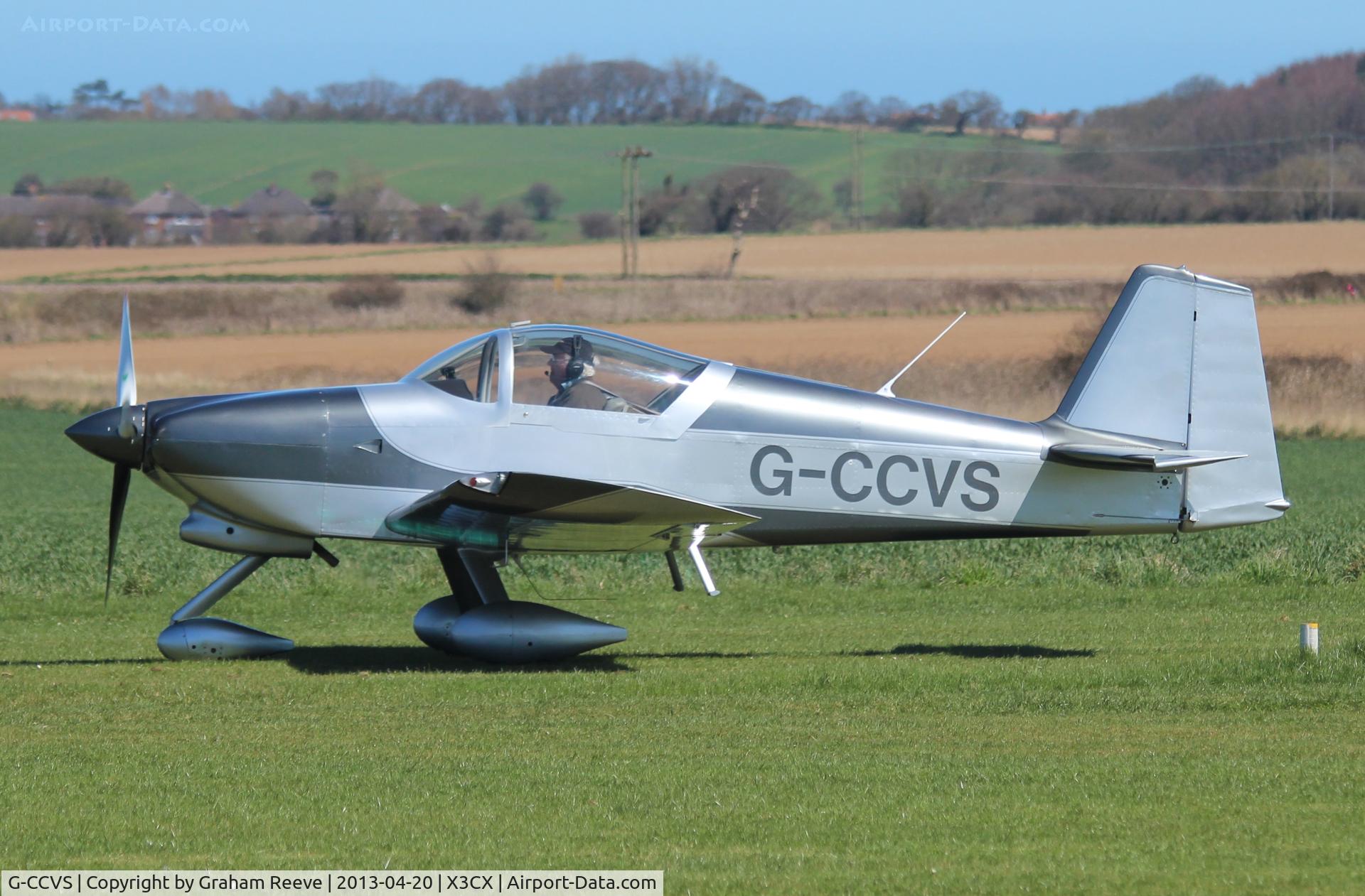 G-CCVS, 2010 Vans RV-6A C/N PFA 181A-13413, About to depart.
