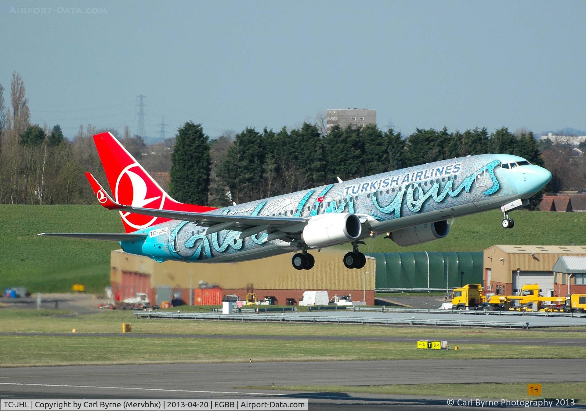 TC-JHL, 2011 Boeing 737-8F2 C/N 40976, Taken from the Elmdon Multi-Storey car park.