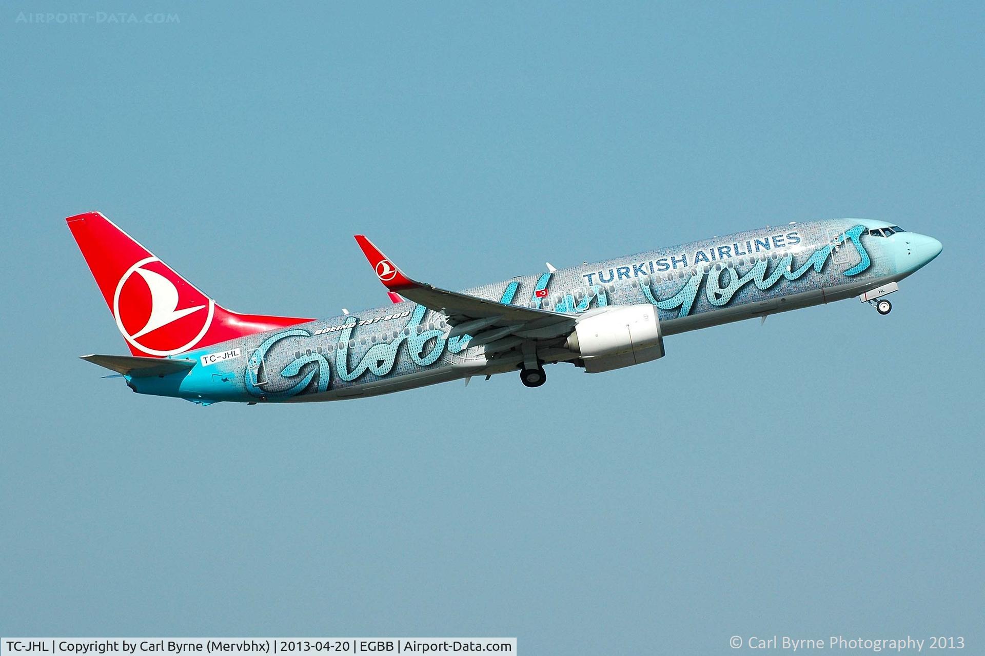 TC-JHL, 2011 Boeing 737-8F2 C/N 40976, Taken from the Elmdon Multi-Storey car park.