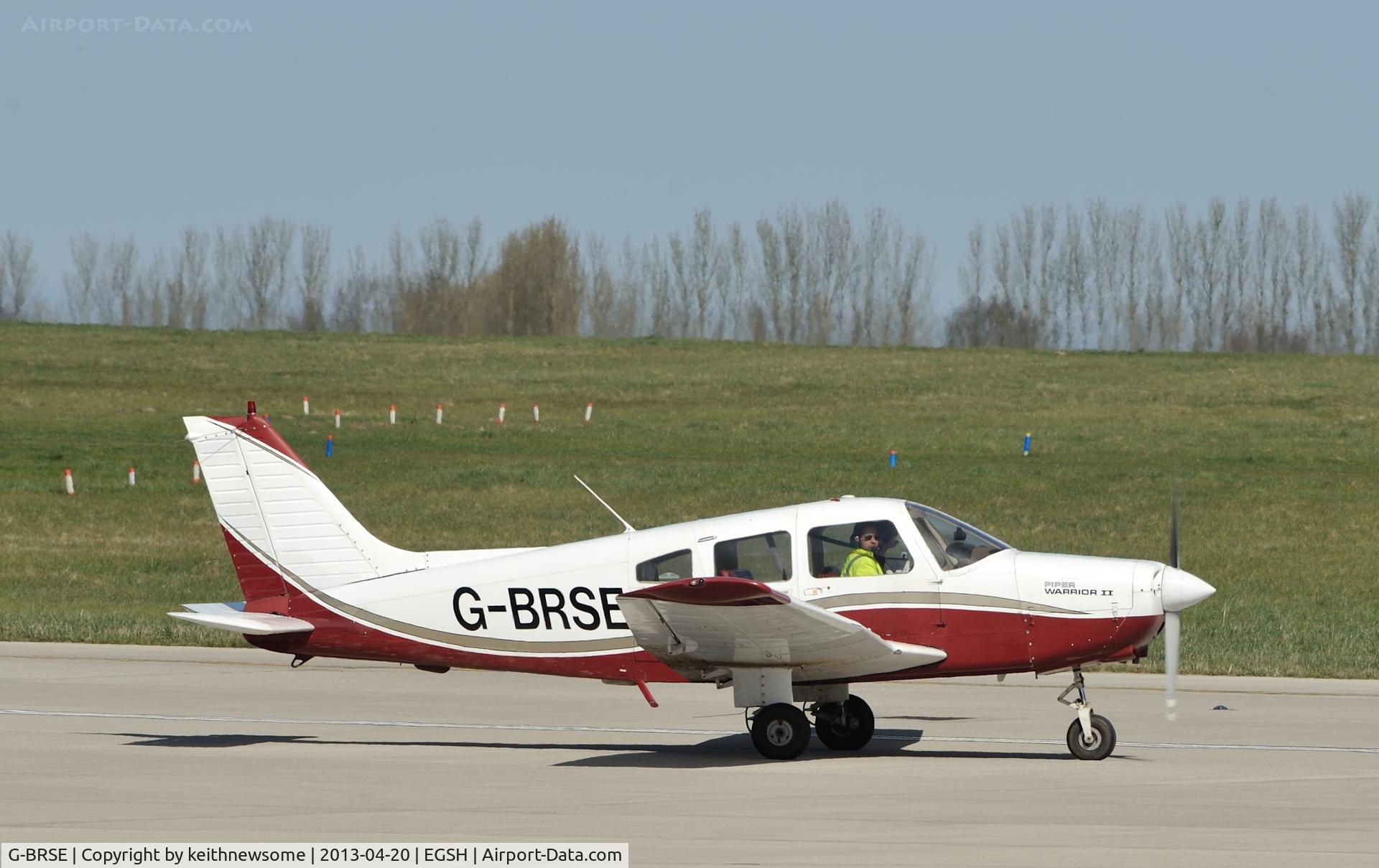 G-BRSE, 1980 Piper PA-28-161 Warrior II C/N 28-8016276, Leaving in sunlight !
