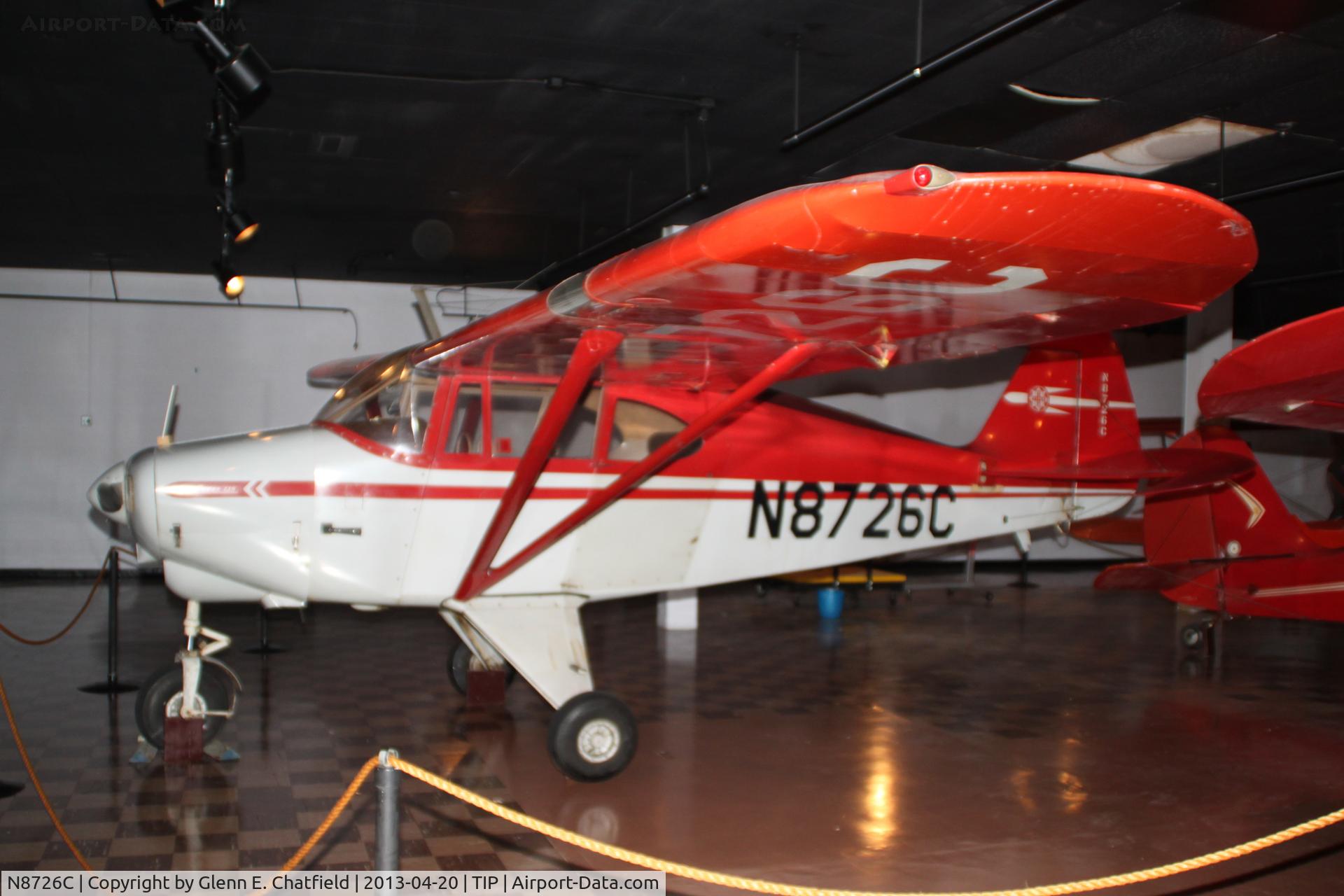 N8726C, 1953 Piper PA-22-135 Tri-Pacer C/N 22-1377, At the Octave Chanute Aviation Center