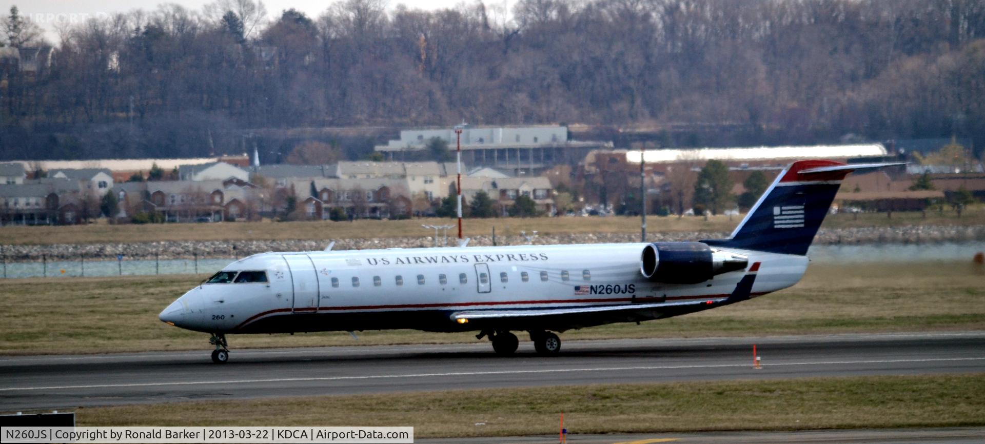 N260JS, 2004 Bombardier CRJ-200ER (CL-600-2B19) C/N 7957, Takeoff DCA