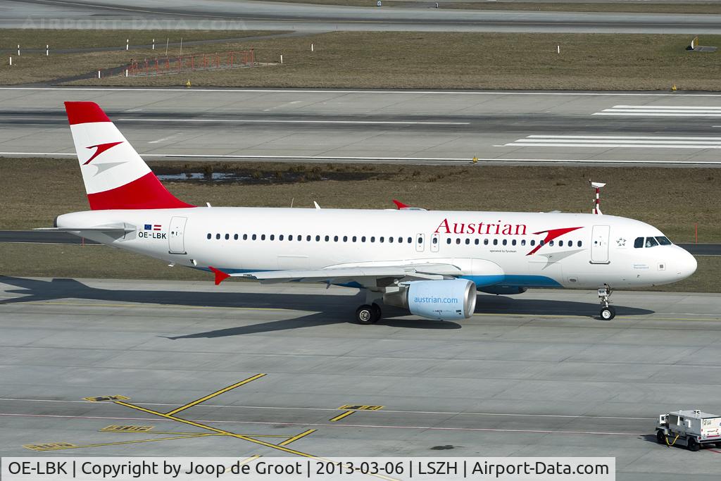 OE-LBK, 2003 Airbus A320-214 C/N 1931, Former Air Berlin D-ALTK is now flying with Austrian Airlines.